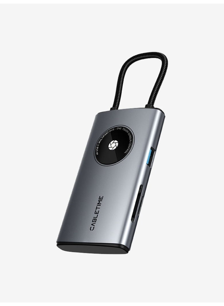 CABLETIME 6 IN 1 USB C MULTIPORT TRAVEL HUB COMPATIBLE WITH IPAD ANDROID TABLET IMAC - Image 1